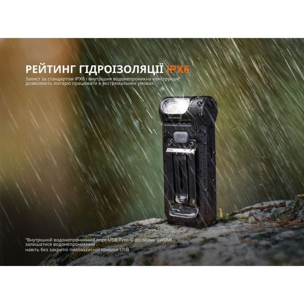 Ліхтар ручний Fenix SW05R-UV LED чорний 69253 фото