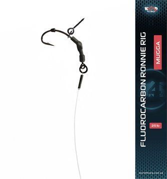 Готовый поводок W4C из флюорокарбона FLUOROCARBON RONNIE RIG (ронни риг), крючок MUGGA № 6 w494-6 фото