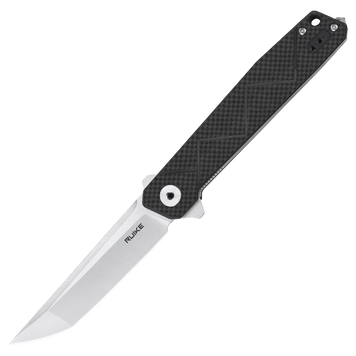 Ніж складаний туристичний Ruike P127-CB, (9.1 см) 14C28N / G10 + carbon fiber чорний 45608 фото
