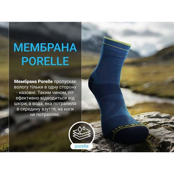 Шкарпетки водонепроникні Dexshell Running Lite 2.0 Socks, темно-блакитні, розмір M (39-42) 66301 фото