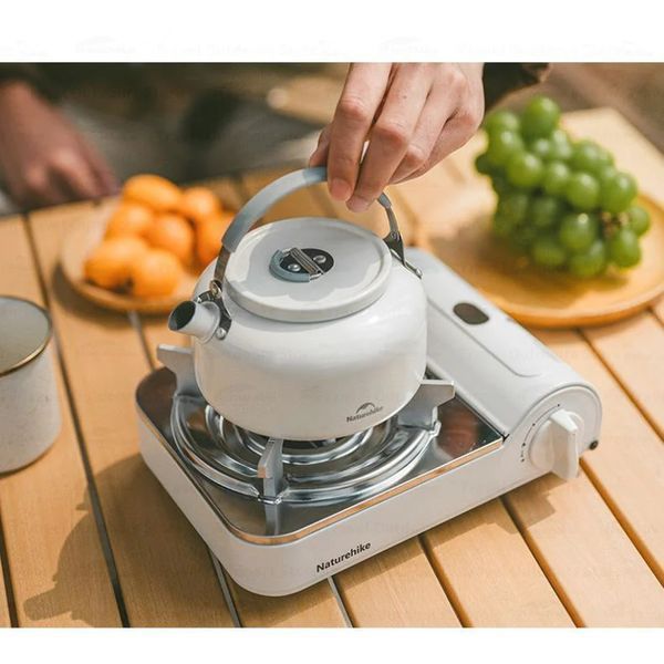 Чайник з керамічним антипригарним покриттям Naturehike CNK2450CF013 0,8 л, алюміній, білий 68968 фото