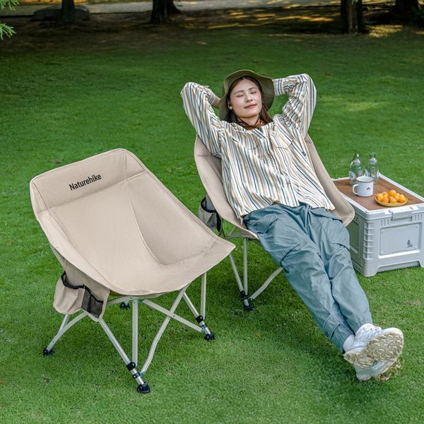 Стілець складаний Naturehike Stellaluna T04 CNK2550JJ022, вуглецева сталь, чорний 73066 фото
