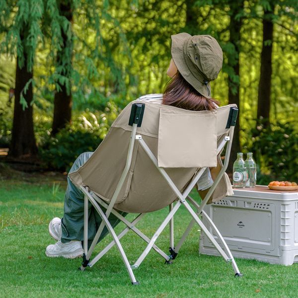 Стілець складаний Naturehike Stellaluna T04 CNK2550JJ022, вуглецева сталь, чорний 73066 фото