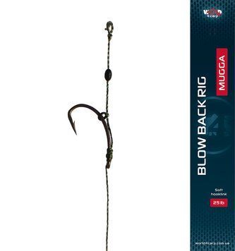 Готовый поводок с кольцом W4C BLOW BACK RIG, крючок MUGGA № 4 w4003-4 фото