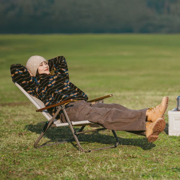 Крісло складане з регульованим нахилом Naturehike CNK2550JJ012, вуглецева сталь, бежевий 70920 фото
