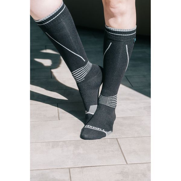 Водонепроникні шкарпетки Dexshell Longlite Socks 2.0, сірі полоски, розмір L (43-46) 70412 фото